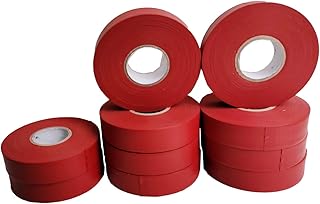 Flagging Tape for Boundaries and Hazardous Areas， Surveying Tape Non-Adhesive with 1" Width, 150' Length -40F Temperature Resistance at Winter (Pack of 10) (Red)