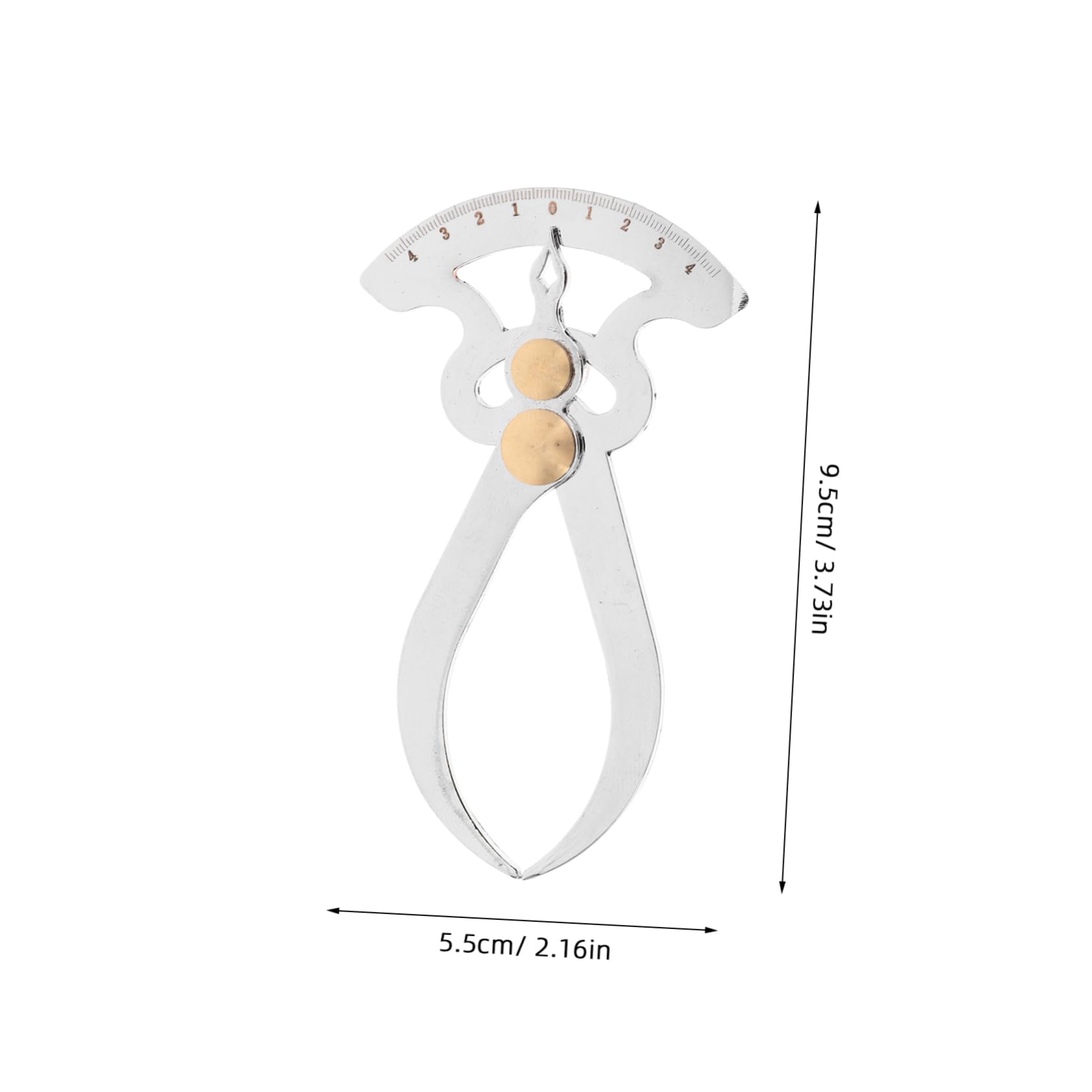 PRETYZOOM Gauge Gap Thickness Measurement Tool Thickness Measuring Tool Diameter Measuring Tool Woodworking Protractor Silver Stainless Steel