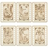 ORIGACH 6 Set Tarot Stickgarn Aufbewahrungshalter Stickgarn Organizer Karten Aus Holz Für Major Arcana Decks Mit 18 Position Handarbeitsgarnhalter Für DIY Nähgarnaufbewahrung, der Hohepriesterinmotive