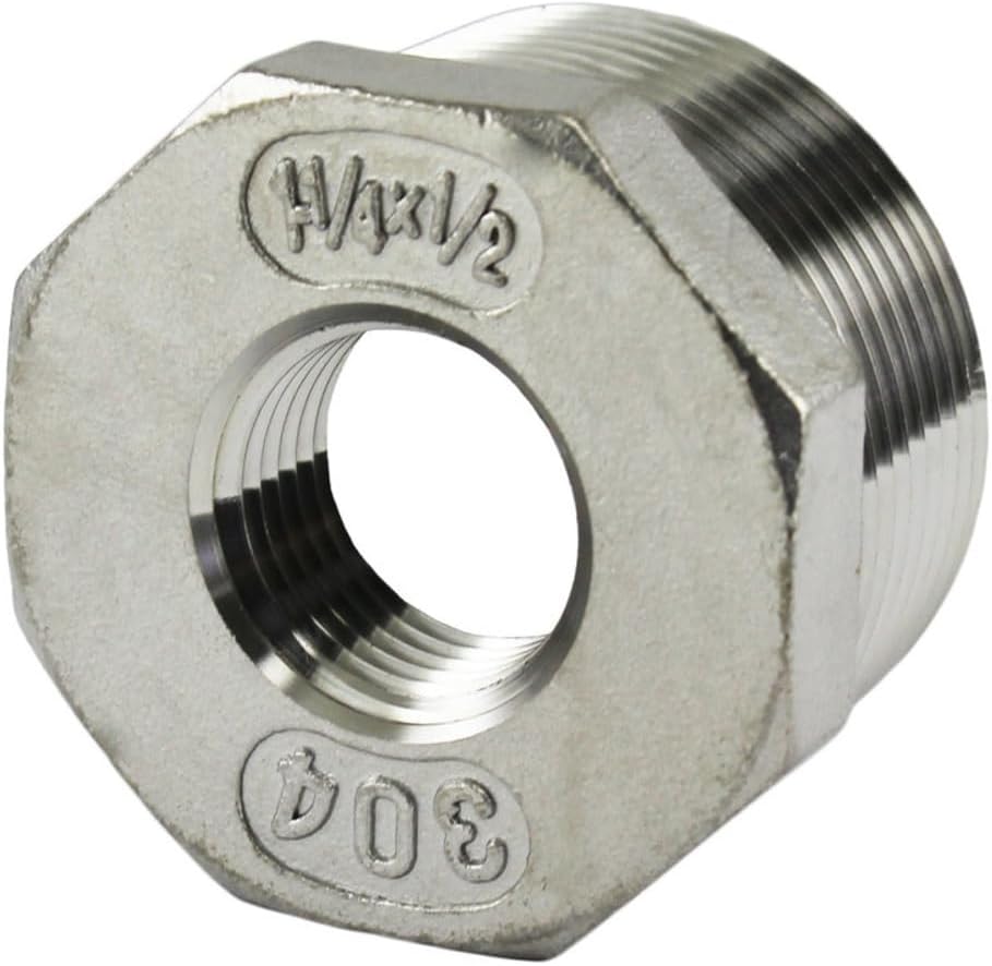 Duda Energy Stainless Steel Fittings Bushing 2-1/2" Male x 2" Female, 5 Pack