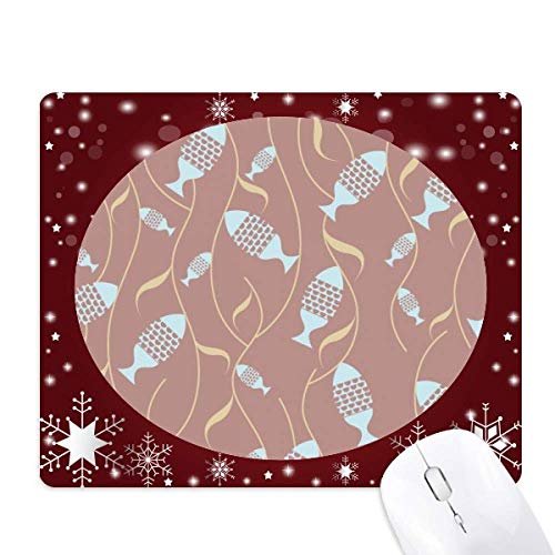 Tapis de souris poissons abstraits antidérapant motifs aquatiques