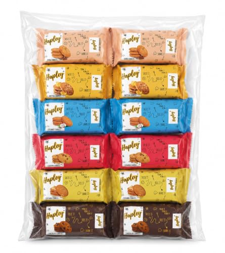 Image of Hapley Assorted Cookies Bundle Pack | Cashew, Chocolate, Jeera, Tutti Frutti, Coconut & Butter Cookies | No Palm Oil Cookie Gift & Tea-Time Snack Pack, Pack of 12 x 50g