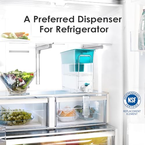 Image of Waterdrop WFD-40B Water Filter Dispenser, 35-Cup Capacity, Turquoise