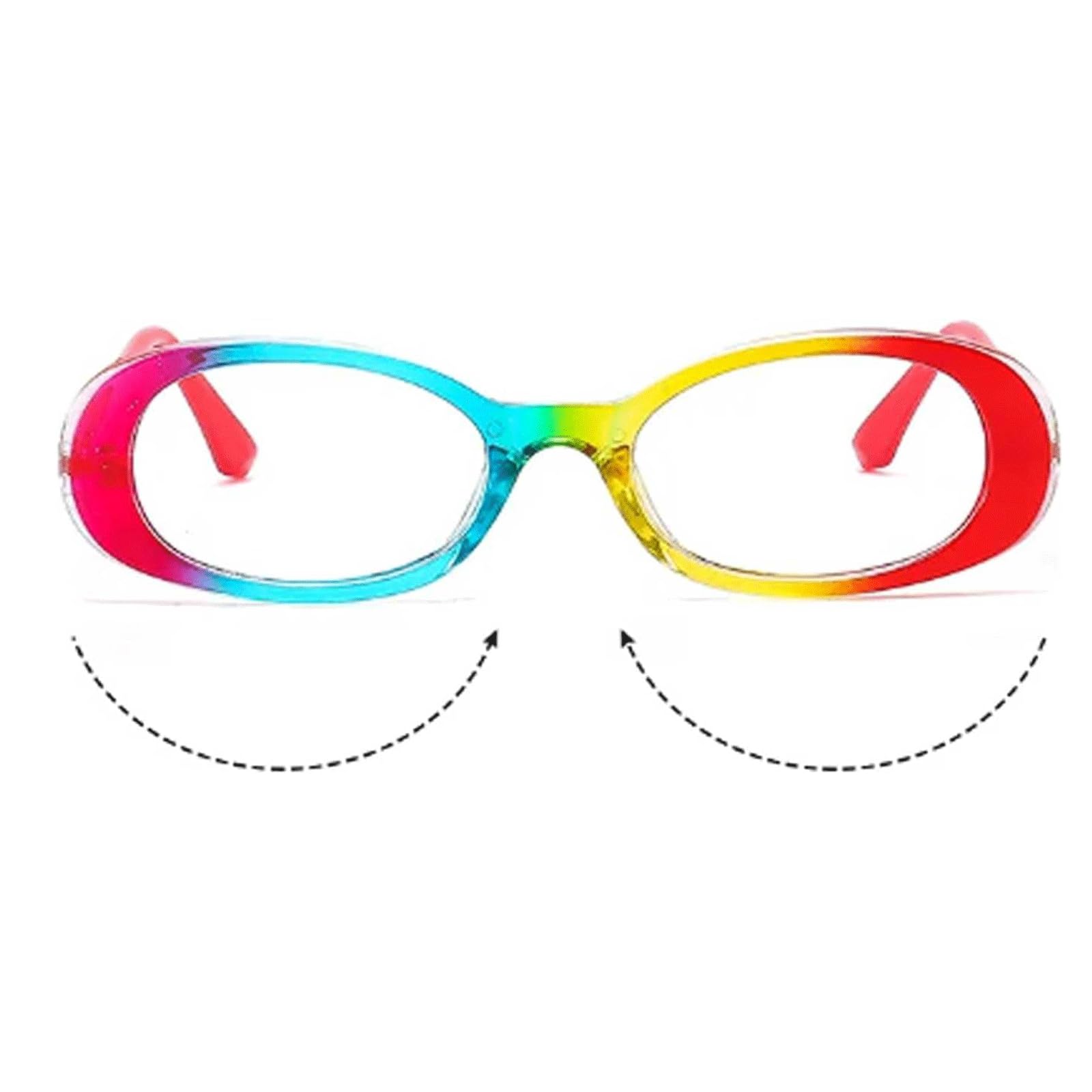 Elipsa oprawki okularów małe damskie oprawki do okularów Anti Blue Light Retro męskie oprawki okularów 140 mm * 145 mm ramka na okulary, różowa