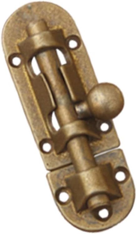 Bronze Tone Hasp,Horn Lock,Vintage Lock Clasp,Decor Hook Lock,Antique Latch Hook,1Pc Brass Door Bolts Antique Vintage Chinese Hardware Accessories Wooden Door Bolts Lock Furniture Hardware(B)