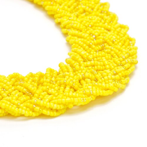 Fashion Chain Choker Collar Necklace Water Drop Olivary Resin Beads Bib Statement Chain Necklace #TOP3