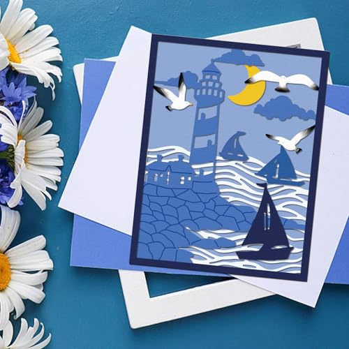 Matrices de découpe voilier et mouette GLOBLELAND pour scrapbooking et carterie - 8