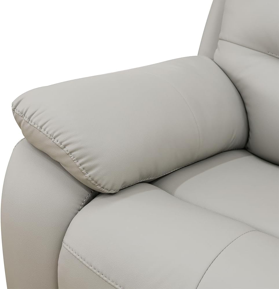 A Ainehome LED Power Recliner Sofa for Living Room Furniture Set, Leather Sectional Sofa Set, Recliner Chair Set Reclining Sofa and loveseat with USB Port/Storage Console/Cup Holders(Grey Sofa+Chair)