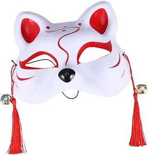 NOLITOY De Palhaço Para Crianças De Palhaço Para Mulher Máscara De Raposa De Halloween Dia Namorados Cosplay Japonês Meia Máscara De Cosplay Máscara De Festa Cosplay