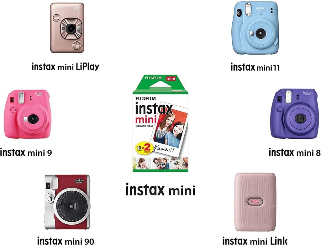 Fujifilm Instax Mini Instant Daylight Film ISO 800, 3 x Twin Packs, (60 Exposures)