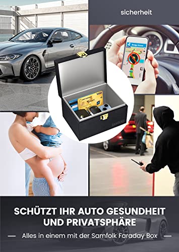 Samfolk Keyless Schutz für Autoschlüssel Box und Faraday Bags 2 Stück, Rfid Anti-Diebstahl