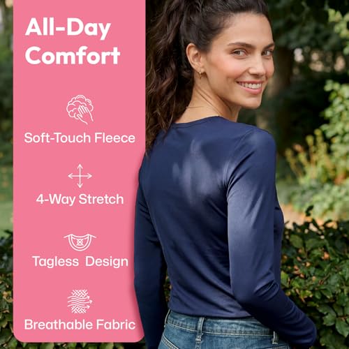 Image of WEERTI Thermal Underwear for Women Long Johns with Fleece Lined Long Underwear Set Cold Weather Pajamas Top Bottom