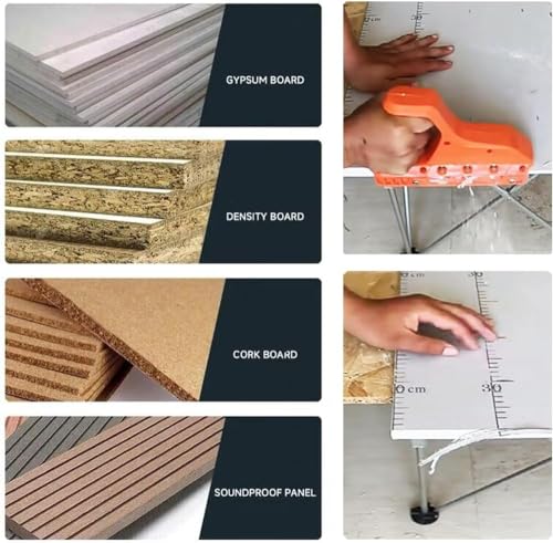 Kantenhobel für gipskarton, Mit 45 ° Und 60° Handhobel, zum Anschrägen von Kanten bei Gipskarton, Mehrzweck Kantenhobel für Gipskartonplatten Korkplatten mit 10 Klingen Ersatz