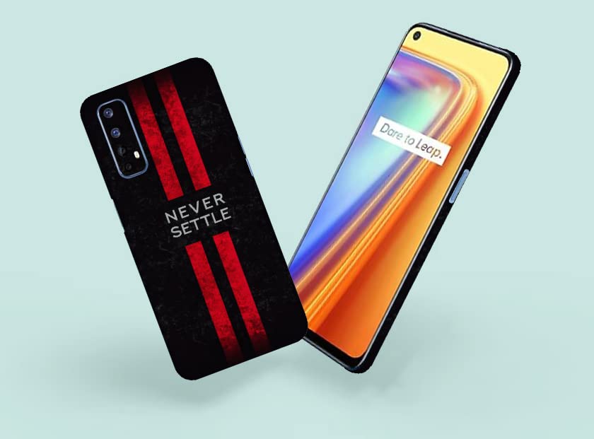 Image of Never Settle Skin Back Protector Film Ultra Thin Scratch Resistant Vinyl (Not Case and Cover) for Realme 7