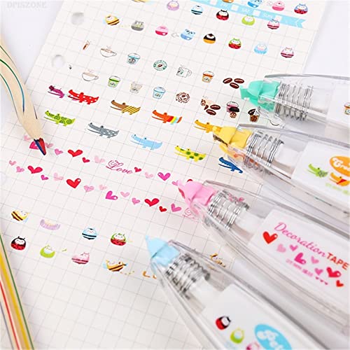 Image of DPISZONE Decorative Lace Pen Cute Novelty Decorative Correction Tape Correction Fluid School & Office Supply Scrapbooking Supplies, Decorative Edging Tape, Correction Tape for Journal Supplies Scrapbook, Crafts and Arts Projects (5)