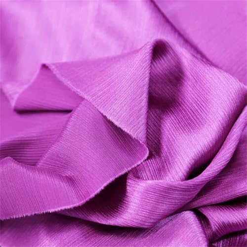 Tissu crêpe satiné fluide et infroissable pour coudre une robe ou chemise bleue