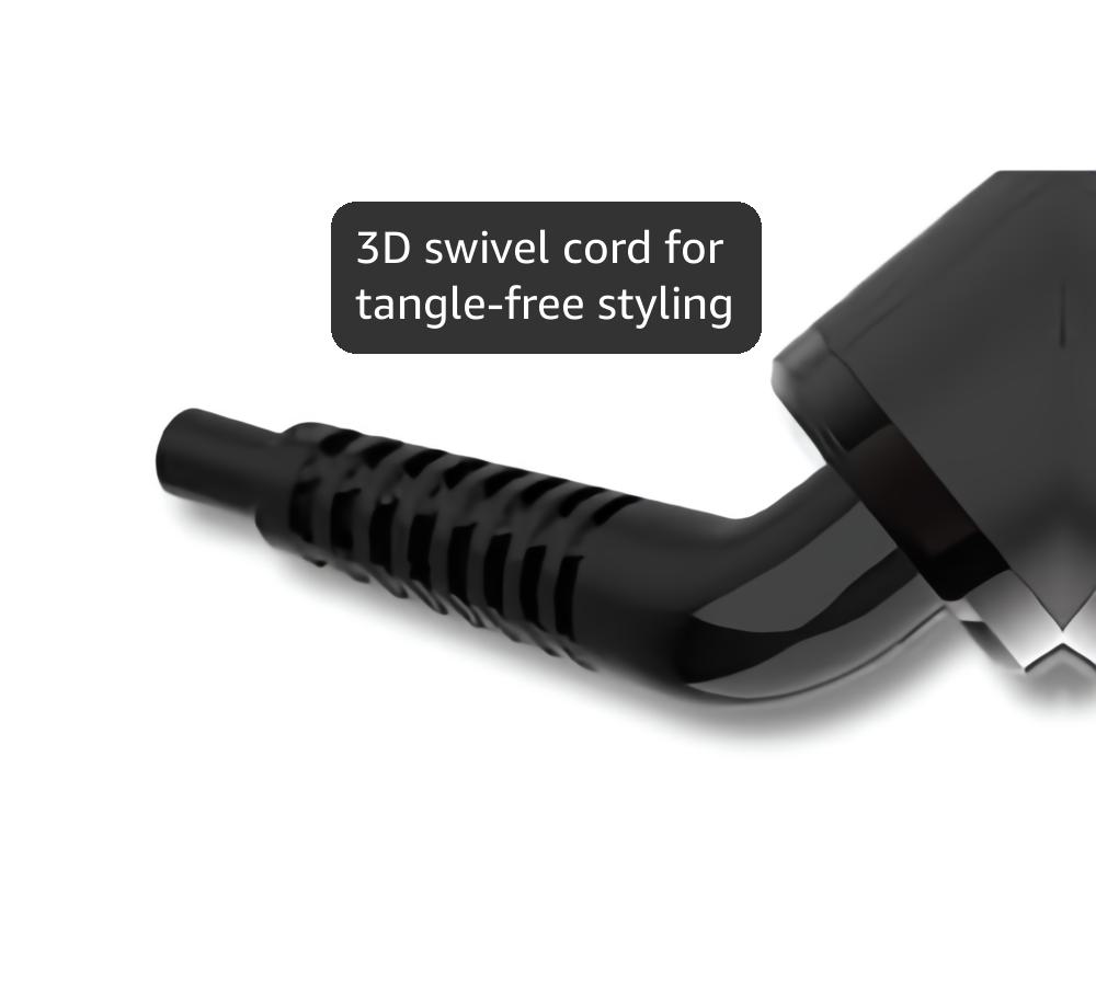 GLAMPALM Hair Straightener 1" Ceramic Flat Iron Infused with Vita C, Korea's No.1 Professional Salon Tool, 3D Swivel Cord & Dual Voltage, Digital LED(210°–450°), 20s Fast Heat-Up, Pure Black (GP201T)