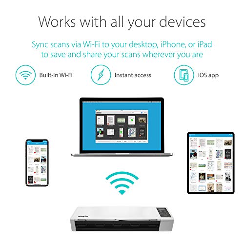 Doxie Q2 — Wireless Rechargeable Document Scanner with Automatic Document Feeder (ADF)