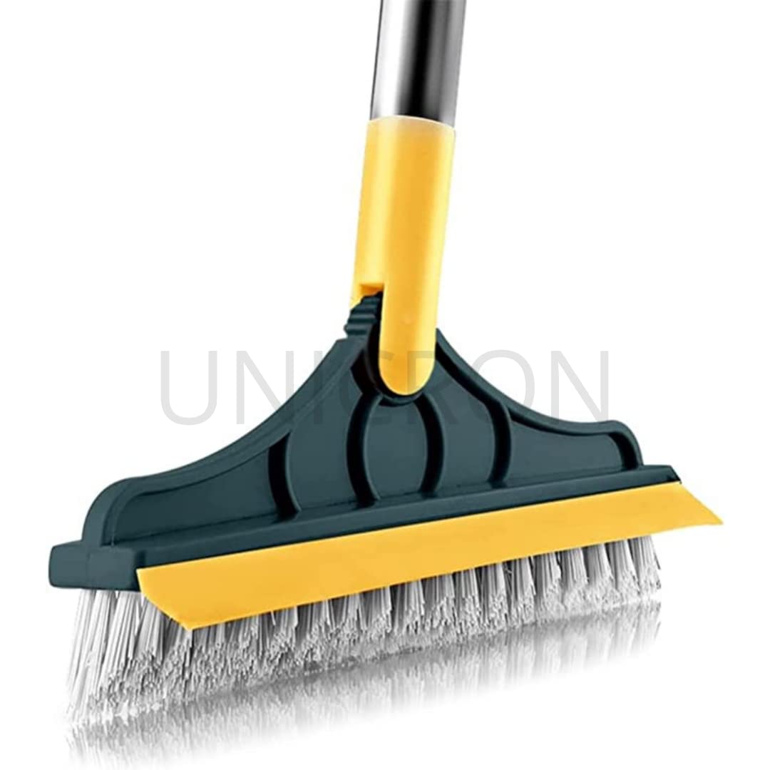 Unicron Tile Cleaner Brush With Scraper,120 Rotatable Floor Cleaner Brushmulti, pack of 1