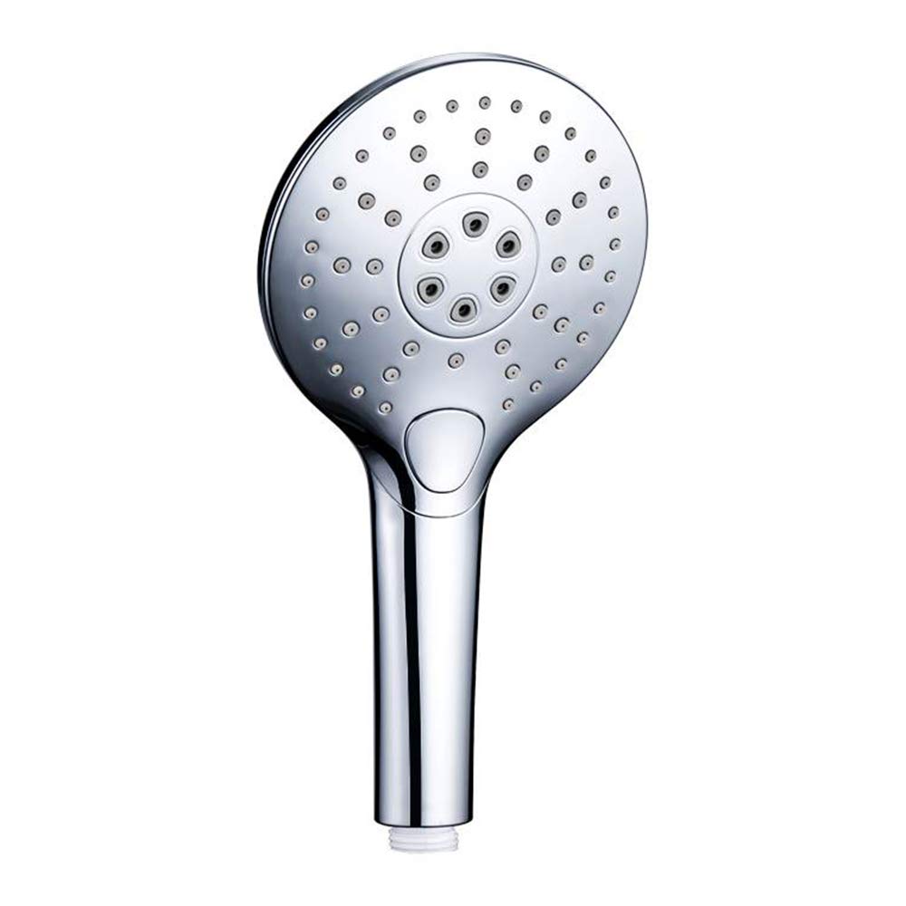 Doccia palmare ad alta pressione, interruttore a un pulsante con comando a una mano 3 funzioni con staffa for tubo flessibile for bagno,cromata,M (Size : M)