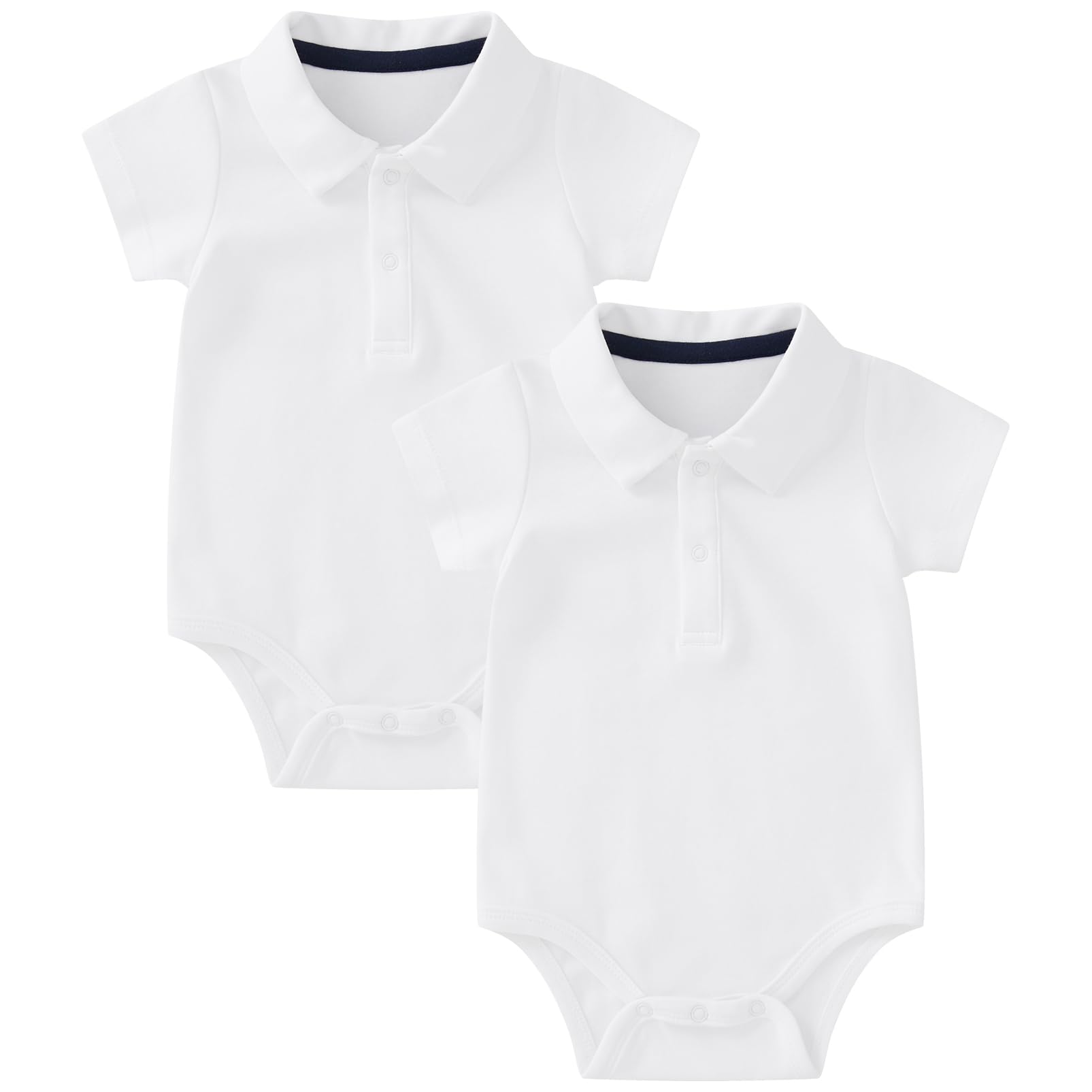 pureborn Baby Girls Boys 2-Pack Bodysuit One-Piece Romper 0-24 Months