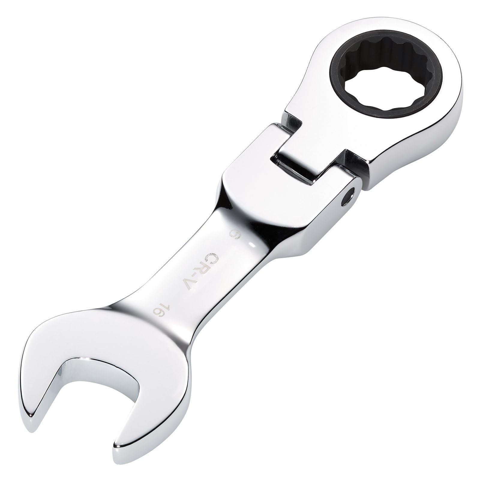 Draper 27974 HI-TORQ Metric Stubby Flexible Head Ratchet Combination Spanner, 16mm