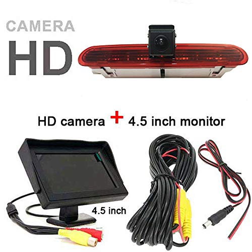 〔Rear View Camera Kit〕4.5 Inch TFT LCD Screen Monitor + Car HD waterproof 3rd Brake Light Reverse Camera for Fiat Doblo 263 van (2010-Present);Opel Combo(2011-2018) Brake Light Camera - Image 3