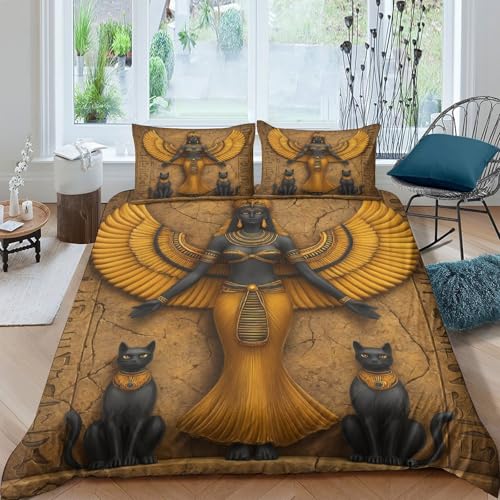 Housse de couette déesse égyptienne microfibre lavable machine