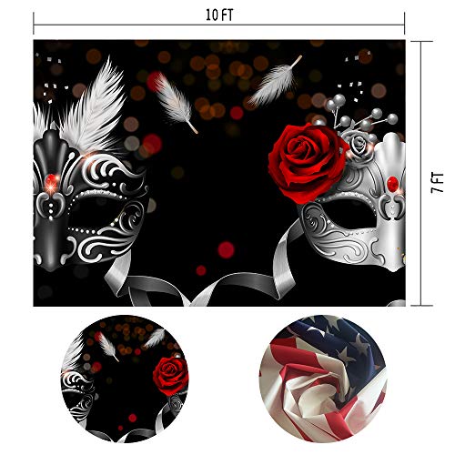 Fondo fotográfico Masquerade 10x7ft negro/plata miniatura 3