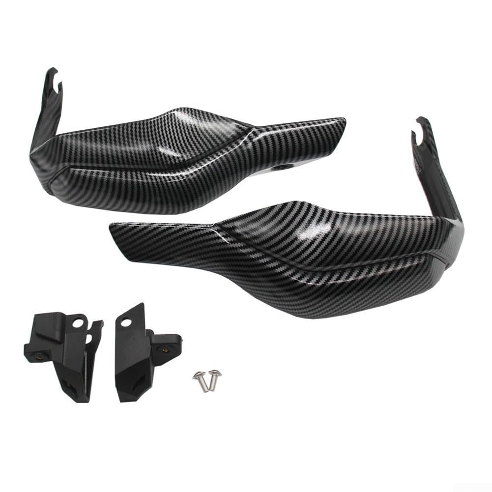 Paramani per moto Honda XADV 750 (2017-2020), design in ABS antivento (11 x 28 x 11 cm), facile da installare con set di viti, adatto per manubri, nero/carbonio (carbonio)