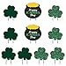 St. Patrick's Day - Shamrock and Pot of Gold Lawn Decorations - Outdoor Saint Patty's Day Party Yard Decorations - 10 Piece