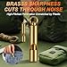 Upeckaroo Brass Emergency Whistles 2 Pack with Tangle-Free Lanyard - Pealess Safety Whistle Survival Loud Blast for Kayak Life Vest, Boating, Camping Hiking, Hunting, Adults