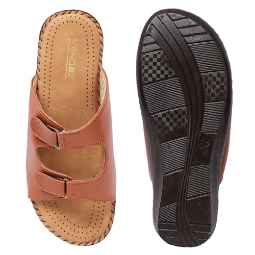 Image of Vendoz Women Doctor Sole Comfortable Beige Sandals