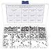 HVAZI 4-40 to 3/8"-16 Stainless Steel Internal Hex Drive Cup-Point Set Screws Assortment Kit