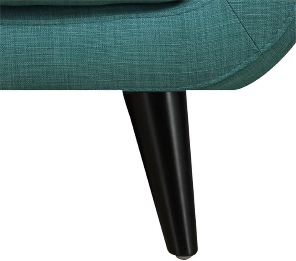 Pemberly Row Contemporary 3 Piece Sofa Set, Teal Finish, Includes Sofa, Loveseat & Chair, Foam Cushions, Tufted Back, Mid-Century Style with Tapered Legs, Stylish Living Room Furniture