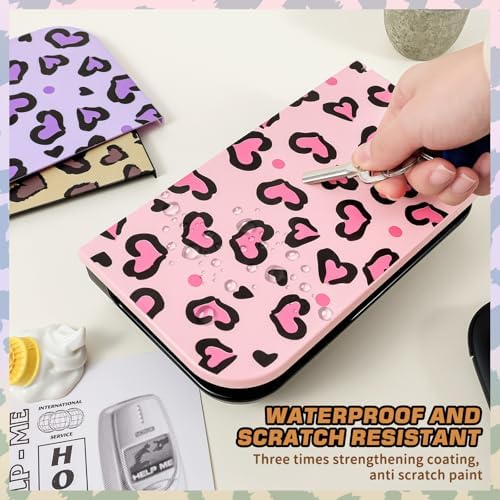 DLseego Love Faceplate Cover Sleeve Design for Switch 2 Console (2025), Anti-Scratch Replacement Housing Decorative Base Shell Case Cover for Charging Dock, Leopard Print - Pink - 3