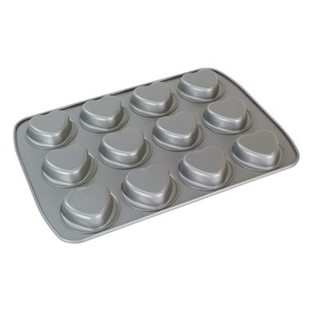 Pme 12 Cup Mini Heart Non-Stick Baking Pan