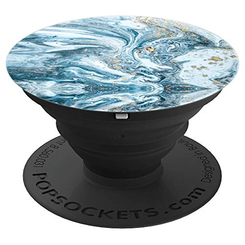 Funny Gift Blue and rose marble texture PopSockets Grip and Stand for Phones and Tablets