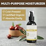Viva Naturals Organic Jojoba Oil - Pure Cold-Pressed for Skin and Hair, USDA Certified Face Moisturizer, 4 fl. oz - Image 2