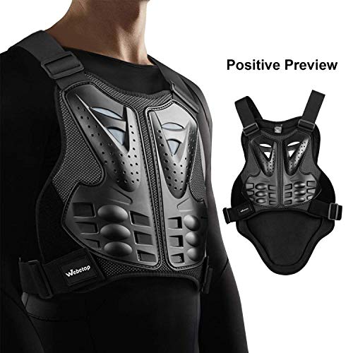 Webetop Dirt Bike Vest for Men Body Armor Vest Riding Back Protector for Mountain Bike Skiing Skating S
