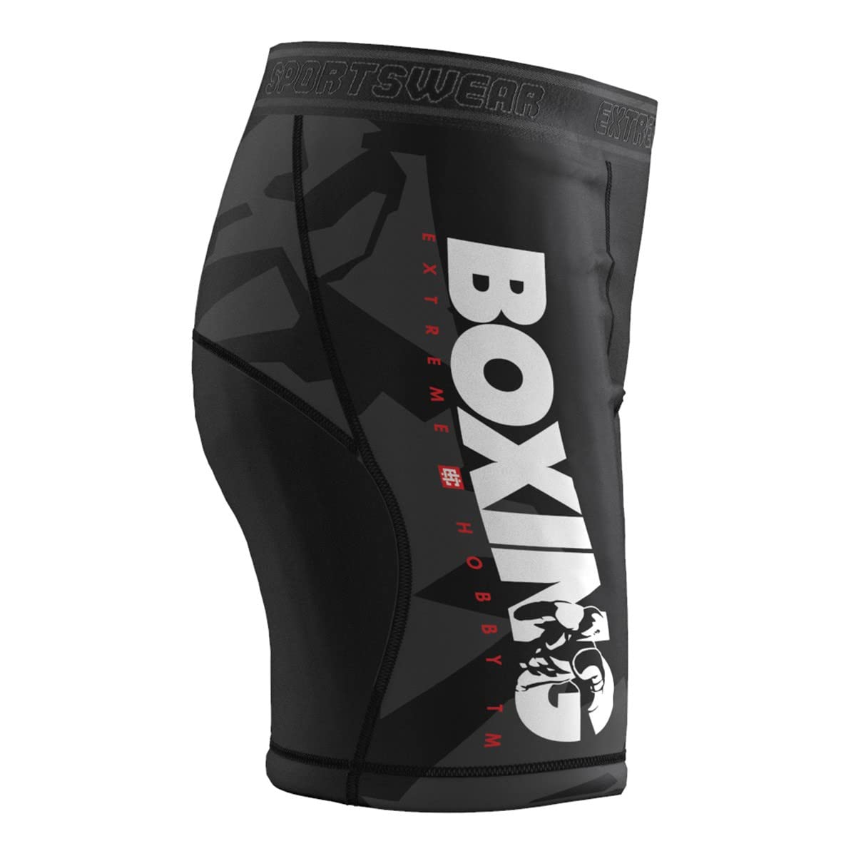 PhoneMate Spodenki Vale tudo Bold Boxing, szorty kompresyjne, męskie do biegania i treningu, kalesony, szybkoschnące, oddychające, bielizna sportowa