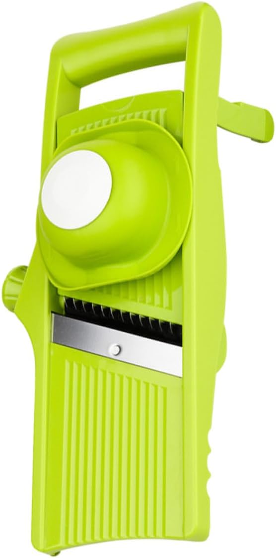 Multifunctional Vegetable Slicer and Grater Kitchen Gadget for Potato Carrot Cucumber Cutting Efficient Even Slicing Small Space Saving Green Cutter