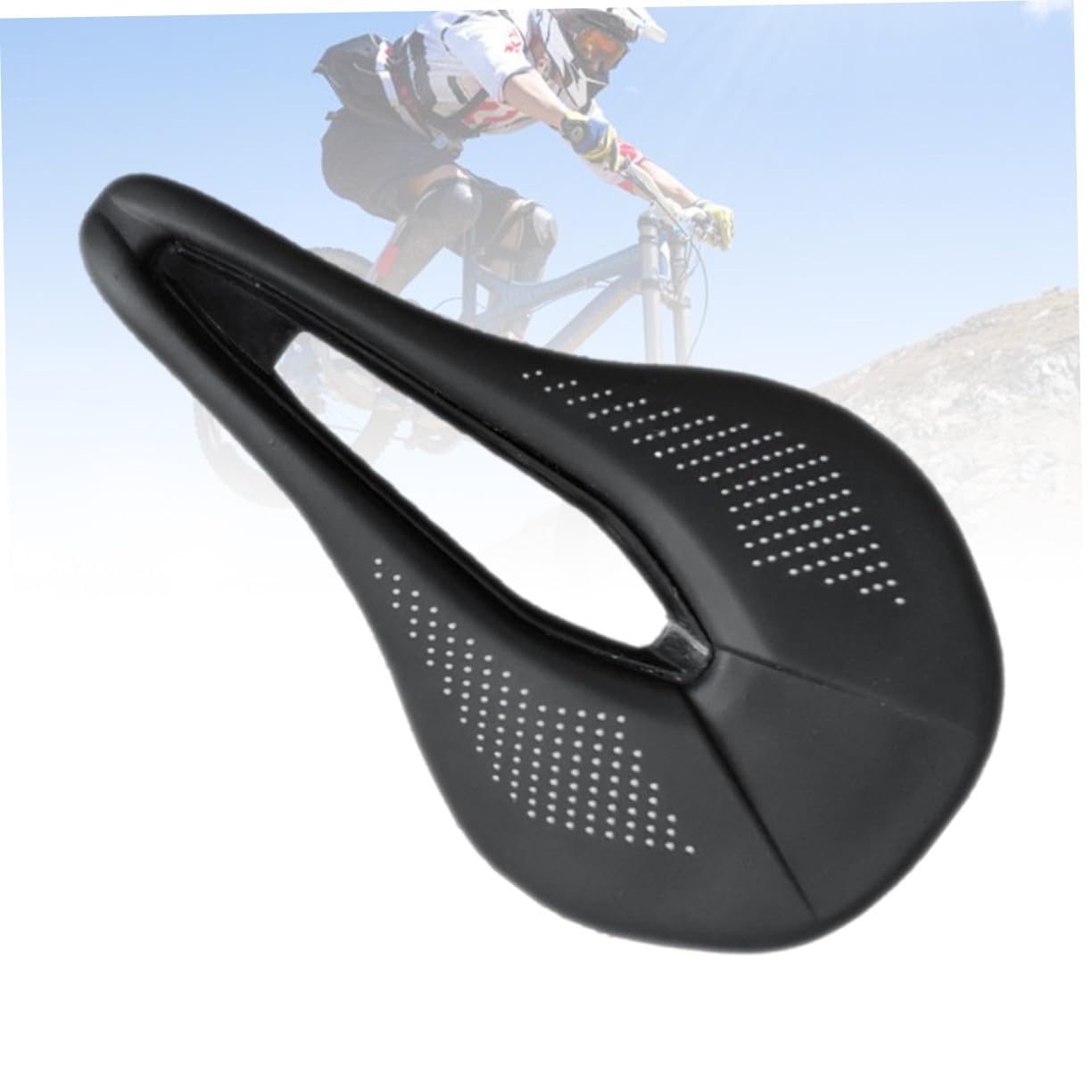 Gatuida Fahrradsattel Hohlsattel Für Mountainbike Ergonomisches Design Aus Hochwertigem Material Sitzkissen Für Fahrrad Schwarz