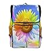 Produktbild Emoya Schultasche Büchertasche Regenbogen Sonnenblume Weiß Wolken Rucksack Schoobag Daypack