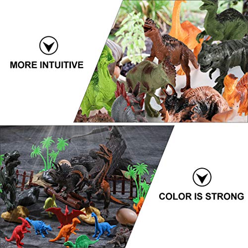 NUOBESTY Figuras de Dinossauros 40 Peças de Dinossauros Realistas Brinquedos de Animais da Selva Fig