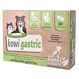 KOWI GASTRIC Protector de estómago para Perros y Gatos. Complemento Nutricional para una Buena digestión. con Alginato Sódico, Carbonato Cálcico, Alcachofa y Manzanilla. Vómitos, diarreas.