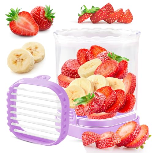 Creative Strawberry & Fruit Slicer (Purple)
