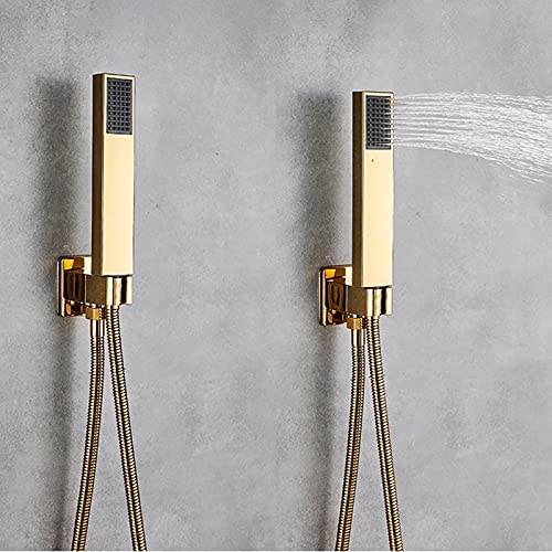 Ensemble de douche combiné mural en laiton chromé et design moderne
