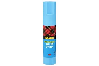 Scotch Removable Restickable Glue Stick, .49oz, Repositionable Stick, 4 Pack