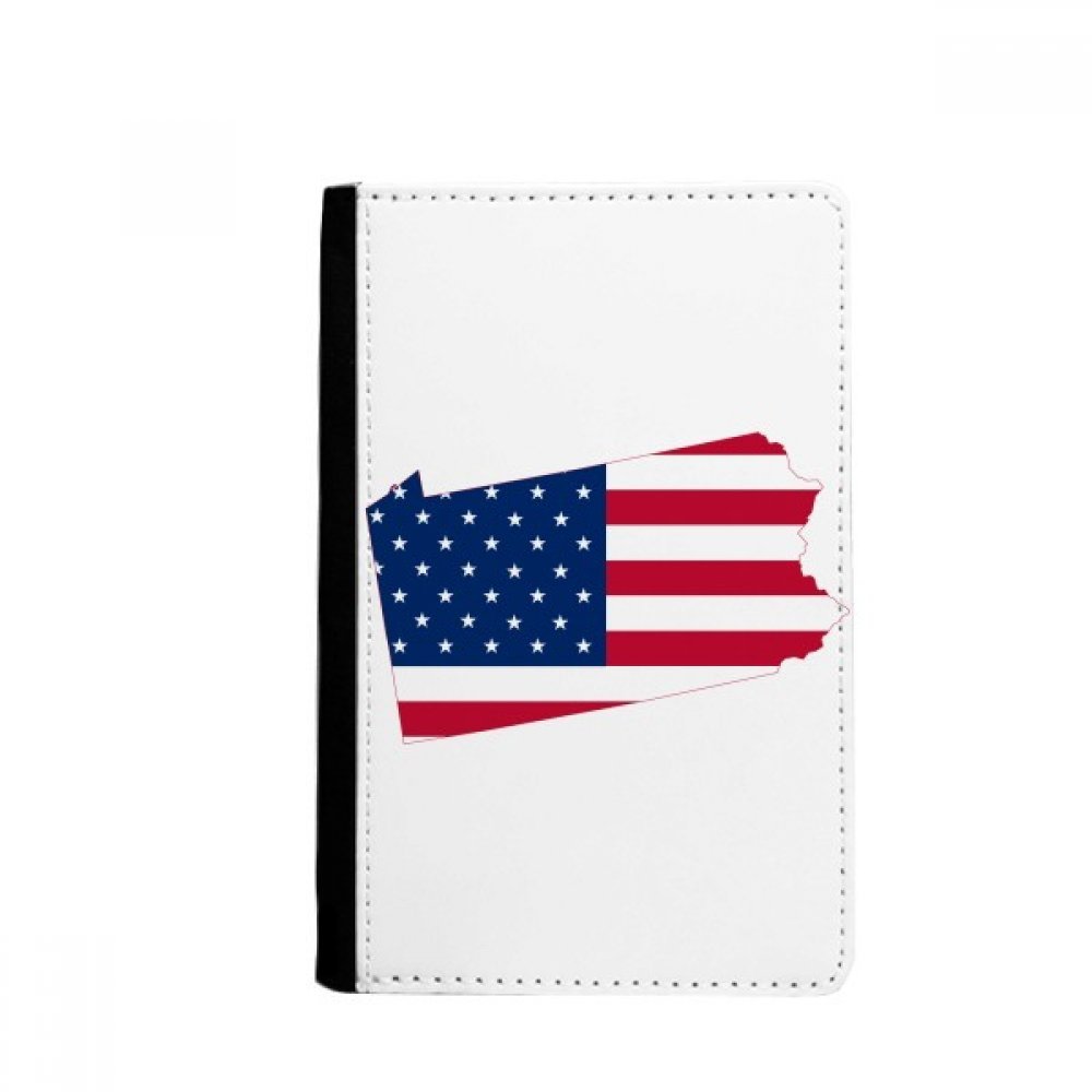 DIYthinker Pennsylvania America Map Stars Stripes Flag Passport Holder Notecase Burse Wallet Cover Card Purse